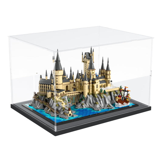 Choowin Lego Hogwarts Castle display case top view highlights clear visibility
