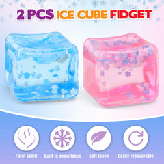 Chridark Ice Cube Fidget Toy pink for focus and calm during study