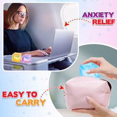 Chridark ice cube in hand demonstrates portable stress relief and focus.