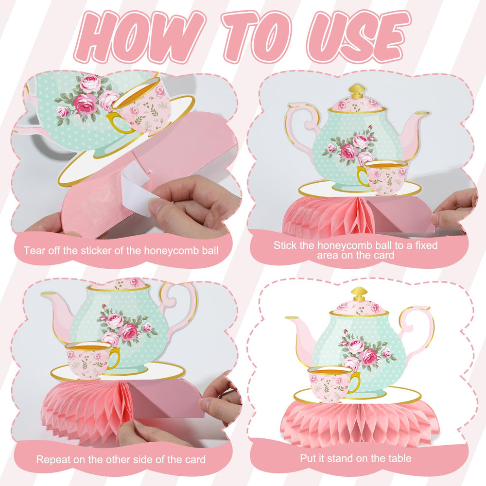 Chrisfall floral tea party decor teapot set enhances photo-worthy moments