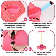 Christoy Pogo Ball soft material close-up, reduces noise during bounces.