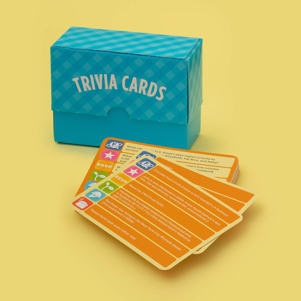 Chronicle Books Foodie Fight drawstring bag keeps pieces secure.