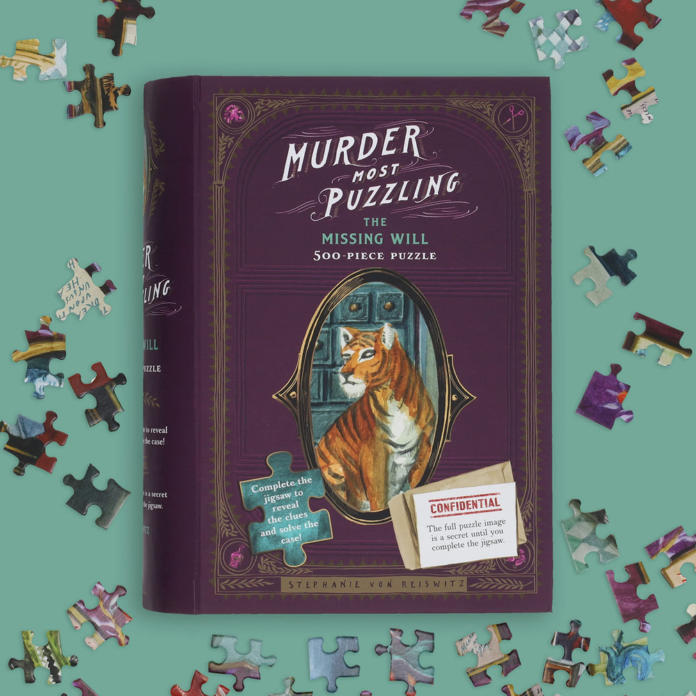 Chronicle Books Murder Most Puzzling gorgeous-illustration reveals lush color and hidden details