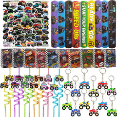 CHSLtmxq monster truck slap bracelet set adds bright, durable party favors