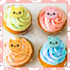 Chuangdi cat cupcake rings sturdy plastic for safe dessert décor