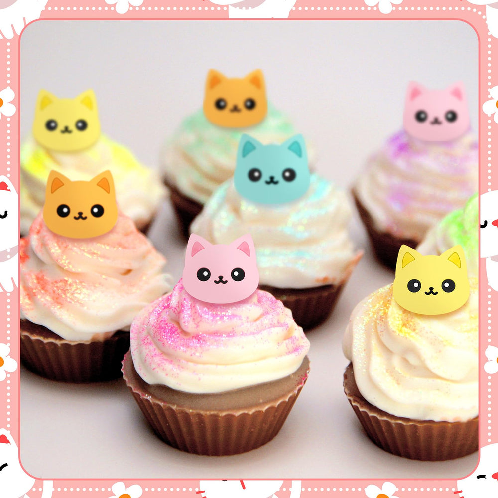 Chuangdi cat cupcake rings style 4 perfect cat themed dessert toppers