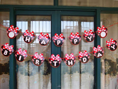 CHuangQi Minnie banner hangs on walls or doorways to create instant ambiance