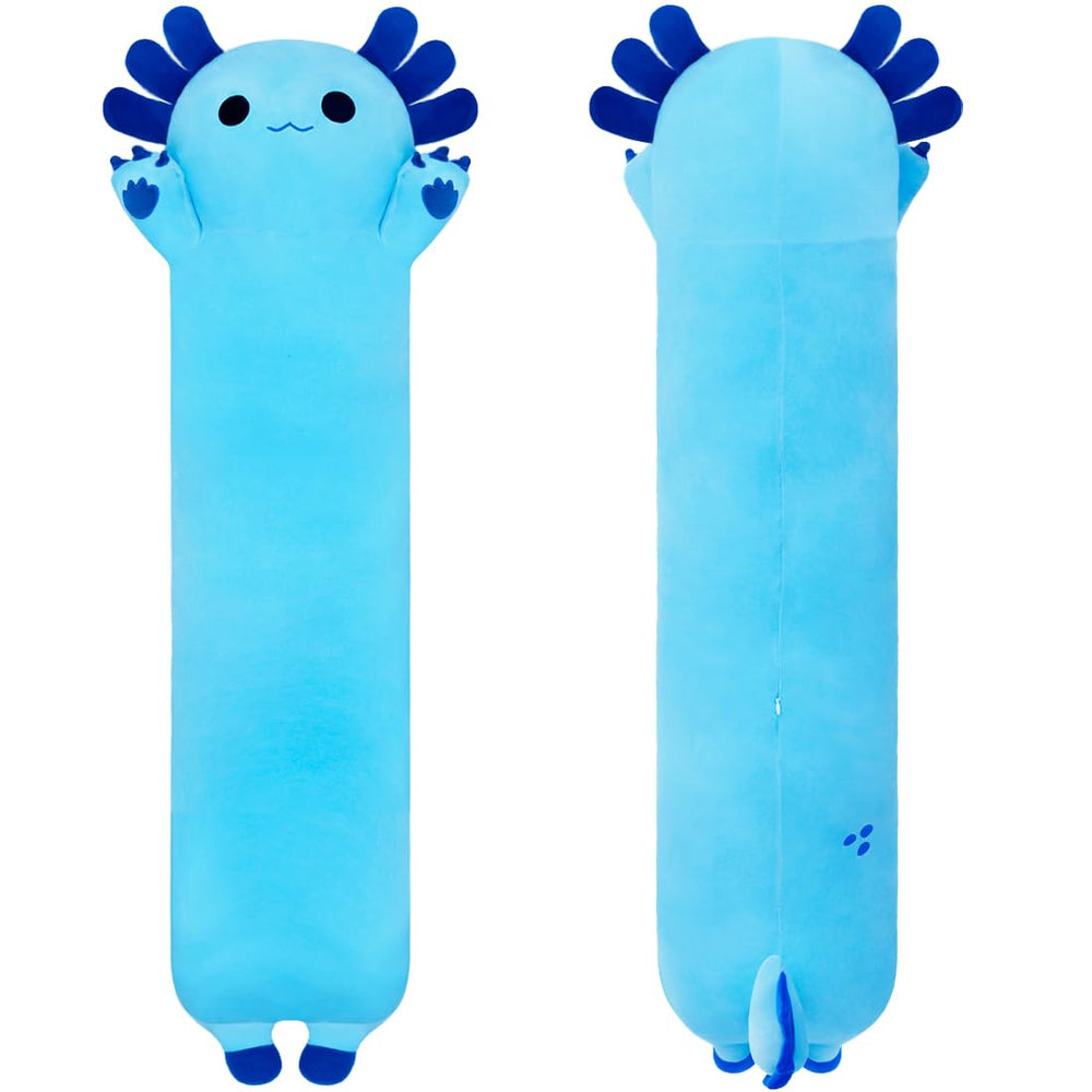 Chubbyjoy axolotl plush toy blue 27.5 inches, cozy cuddle companion