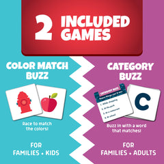 Chuckle & Roar Category Buzz highlights a fast word showdown for groups.