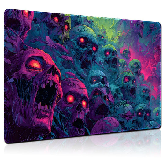 CHUNBAI MTG playmat with game zone layout keeps cards organized and adds structure.