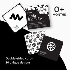 Chunky Deli pasta design flash cards offer durable, easy-to-clean exploration.