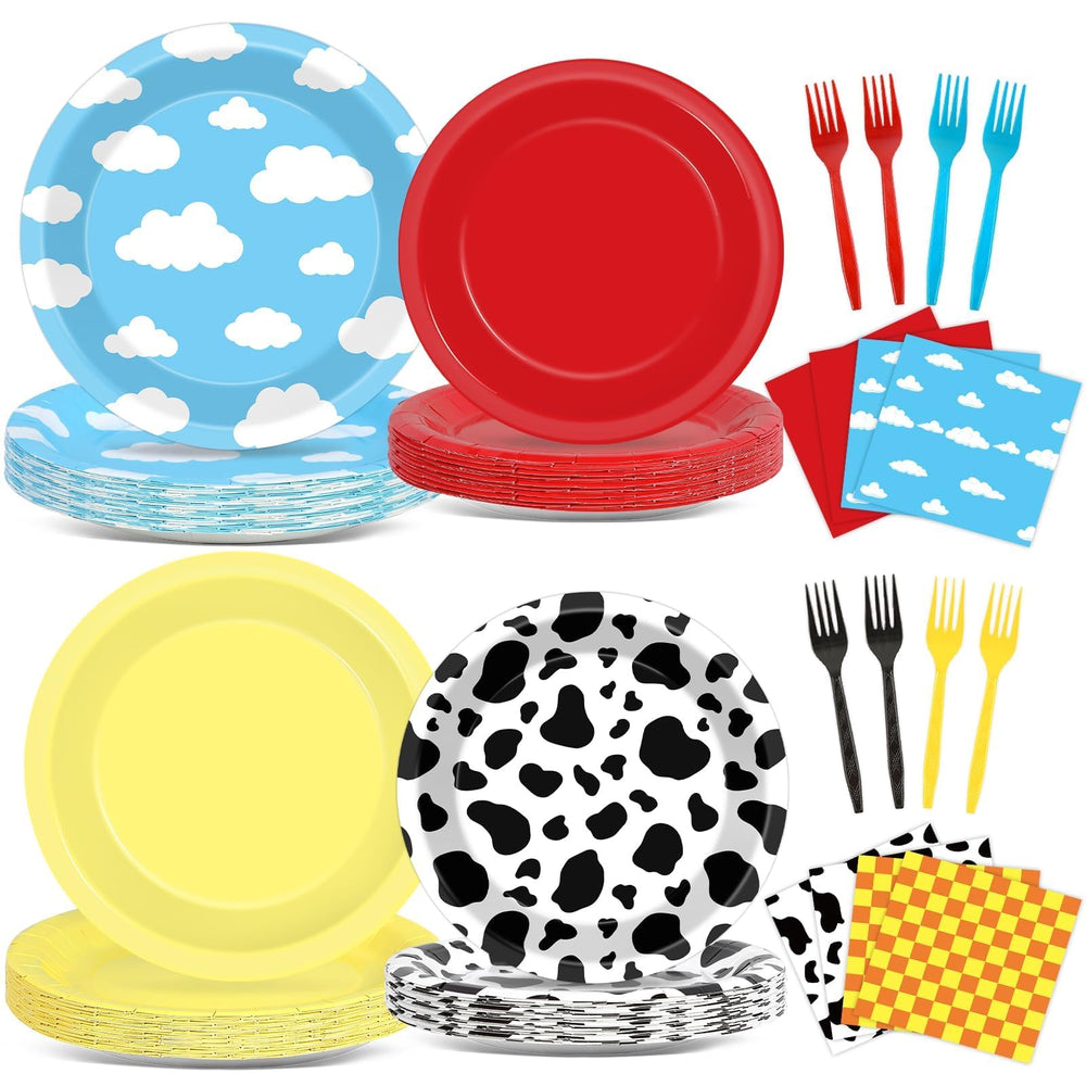 CHUNNIN cartoon story plates for kid-friendly decor and quick cleanup.