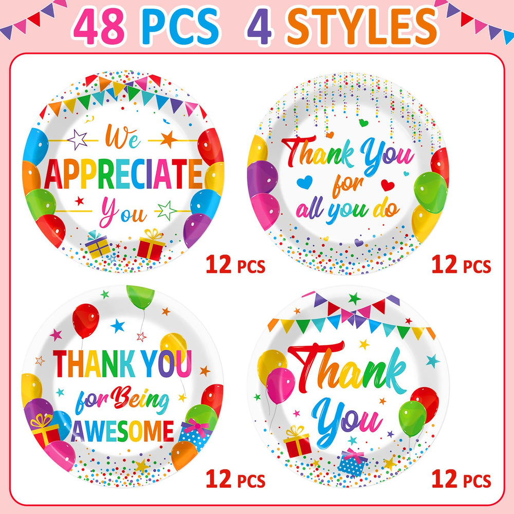 CHUNNIN appreciation plates are durable and resist bending for varied party foods.