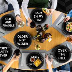 CHUNNIN back-in-my-day-plates evoke nostalgia while serving desserts at parties.