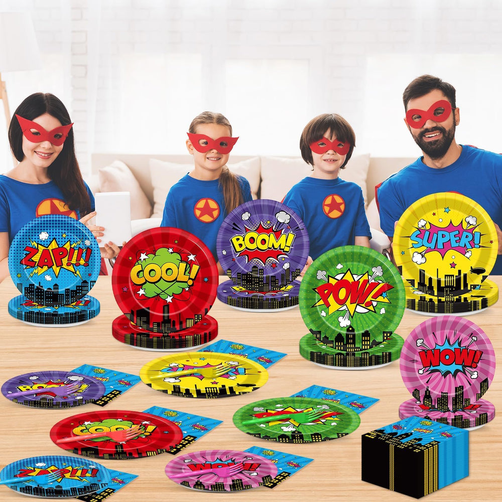 CHUNNIN cityscape party plates design; enhances table decor and storytelling