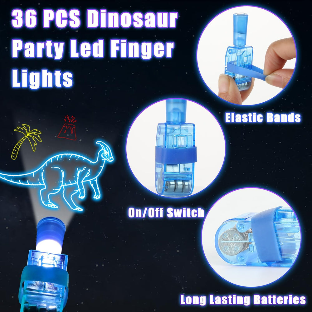 CHUNNIN dinosaur finger light features a stretchable strap for comfortable wear.