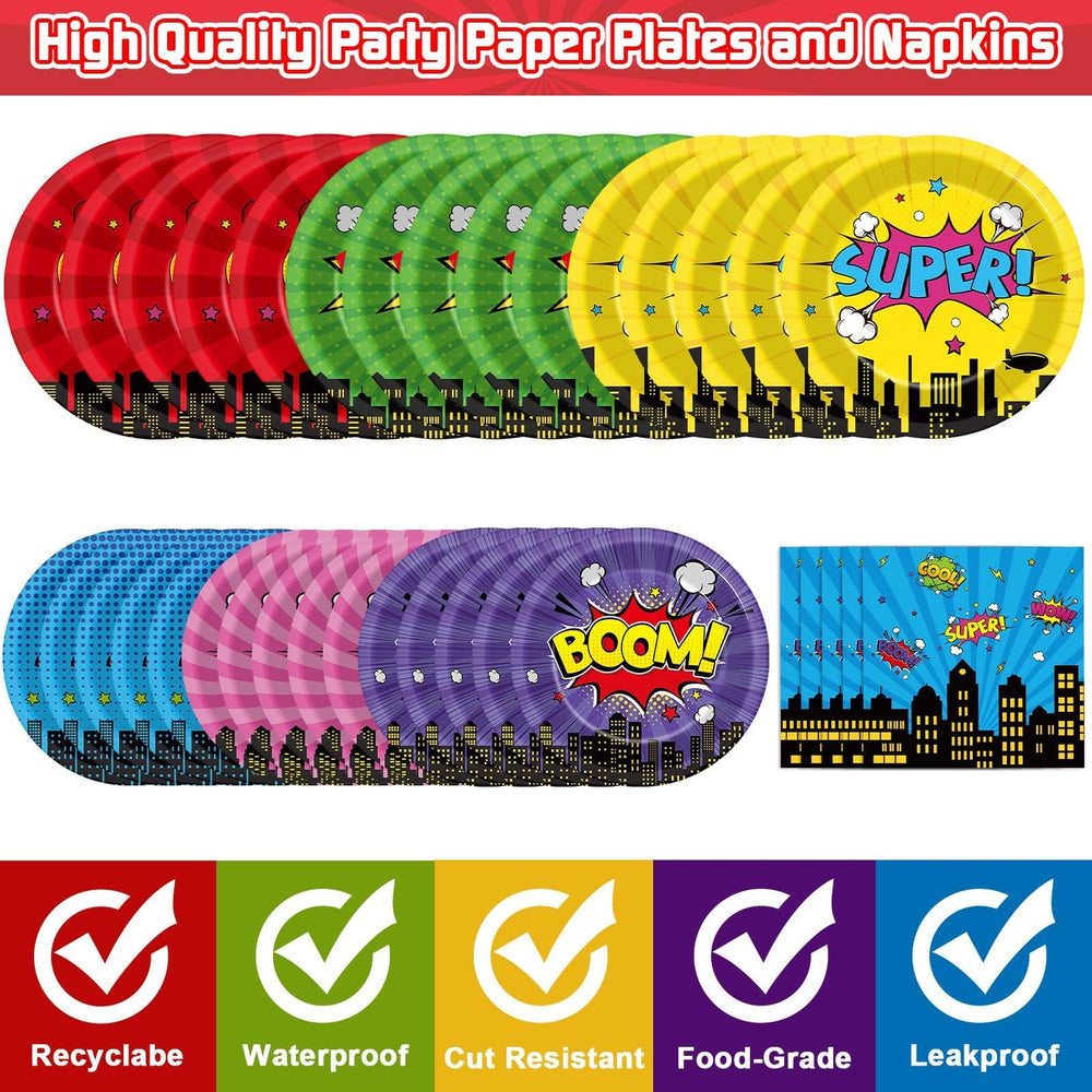 CHUNNIN hero theme forks 24pc; sturdy utensils for playful superhero parties