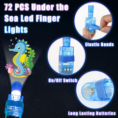 CHUNNIN sea animal finger light jellyfish beams color at night parties.