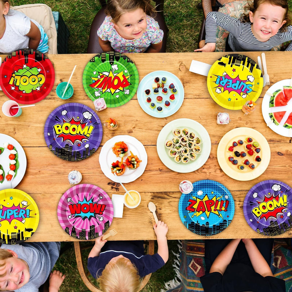 CHUNNIN six-pattern plate set suits diverse party themes.