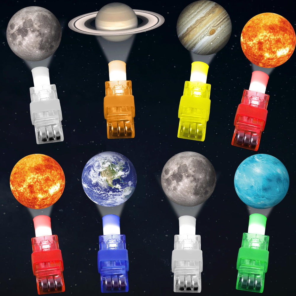 CHUNNIN Space Finger Light with planet design glows brightly for party fun.