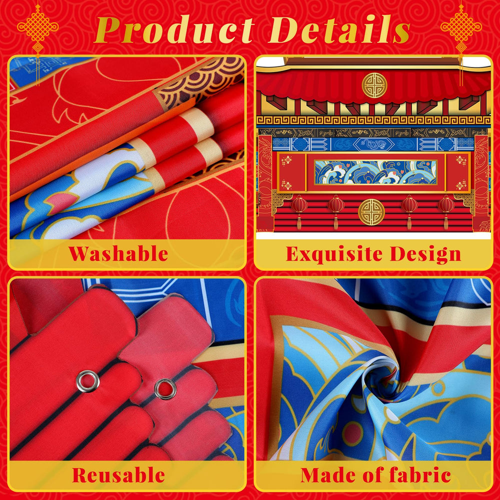 CHUNNIN spring festival door banner two-piece display creates a balanced festival backdrop.