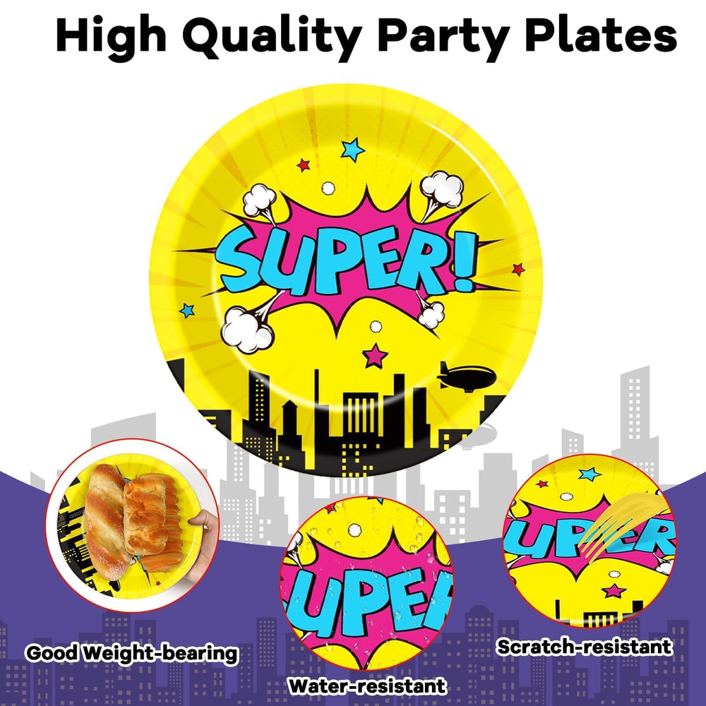 CHUNNIN super theme hero plates with six patterns to elevate birthday celebrations.