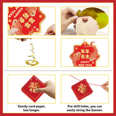 CHYAGCLT Fu-character cutouts highlighting cultural symbolism for prosperity