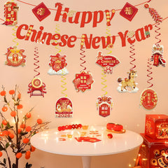 CHYAGCLT gold and red swirls adding shimmering accents to walls or windows