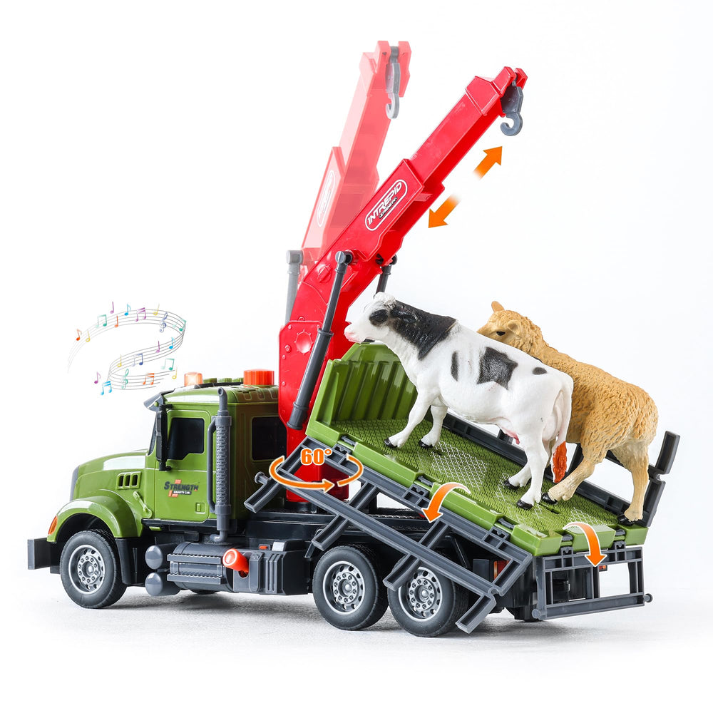 Chyucjl child playing with farm truck builds motor skills.