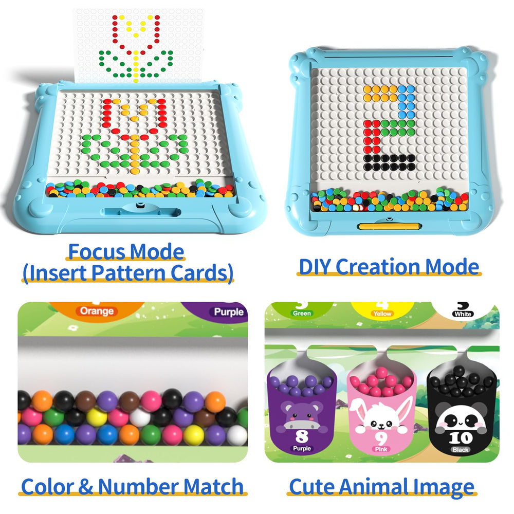 Ci Vetch color and number maze with beads teaches sorting.