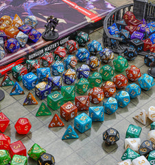 CiaraQ acrylic dice close-up showing durable, lightweight build