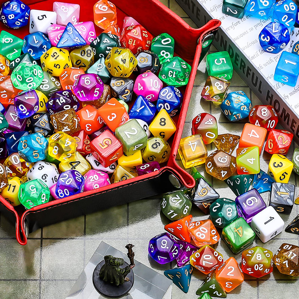 Acrylic CiaraQ dice showcase durable, lightweight construction.