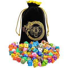All CiaraQ dice displayed neatly, ready for adventures.
