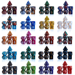 CiaraQ DND dice collection featuring seven-die sets for quick setup