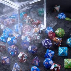 CiaraQ dice collection displayed to inspire tabletop sessions