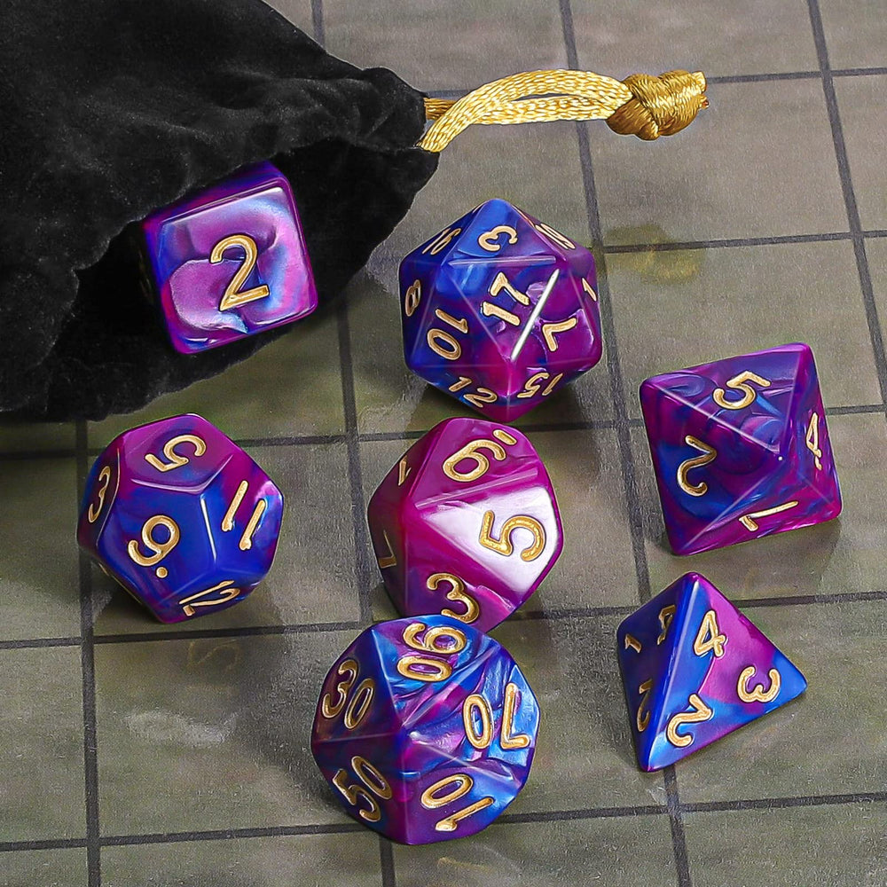 CiaraQ DND polyhedral dice set with D6: classic dice for dependable outcomes