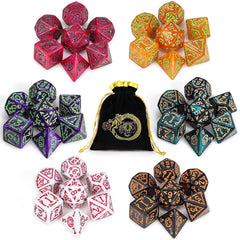 CiaraQ Halloween polyhedral dice set with D20 for immersive gameplay.