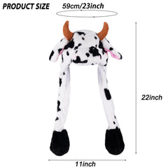 CICITOYWO comfy beanie-style cow hat fits many heads