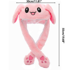 CICITOYWO plush bunny hat ears close-up highlights soft plush feel.