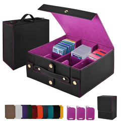 Cieex trading card storage box 2100+ capacity interior for organized sleeveless cards.
