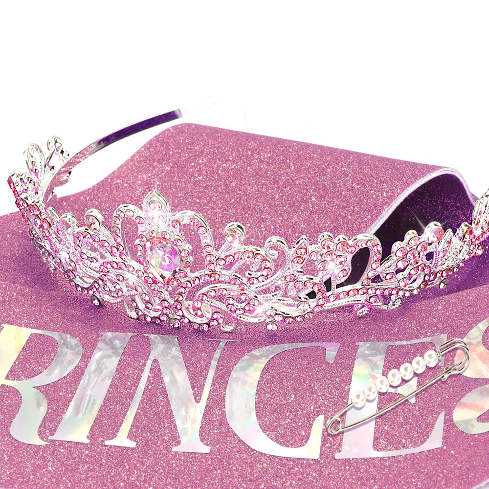 CIEHER gift-set crown and sash for girls birthdays