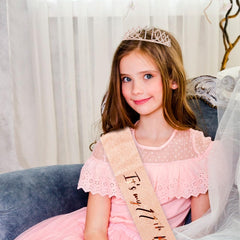 CIEHER it's my birthday sash in rose gold, ideal for camera-ready celebrations.