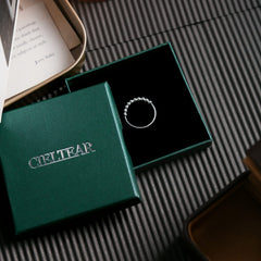 CIELTEAR fidget ring detail captures the rotating element and skin-friendly materials