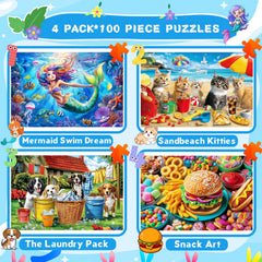 Ciesa sandbeach kitties puzzle: colorful scenes boost focus during quiet afternoons