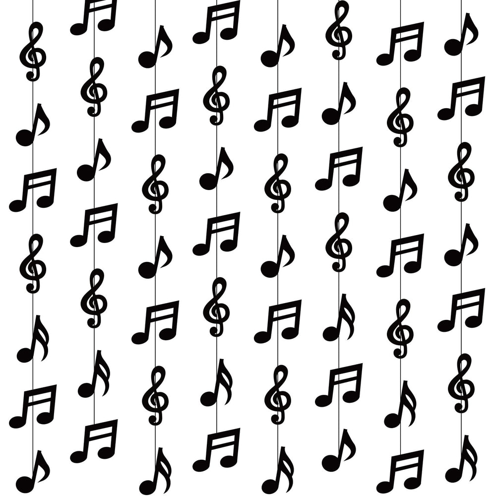 Cindeer 8-pcs music notes garland for festive party backdrops