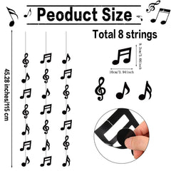 Cindeer black music note paper cutouts add chic vibe to events