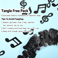 Cindeer music theme party banner decor for ceilings and walls