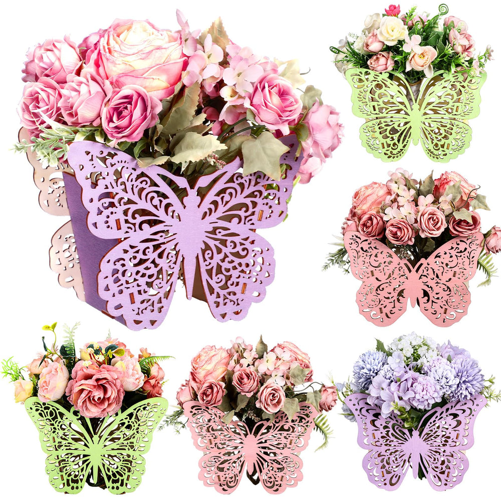 Cinnvoice wooden butterfly centerpiece pink design for baby showers adds color and charm