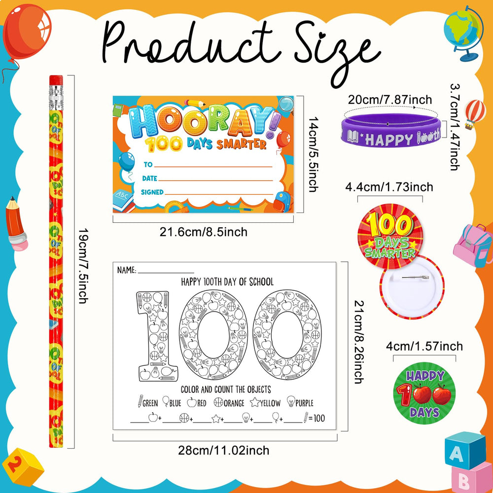 Cinrobiye 100 Days Awards Set bracelets close-up, durable rubber rewards for students.