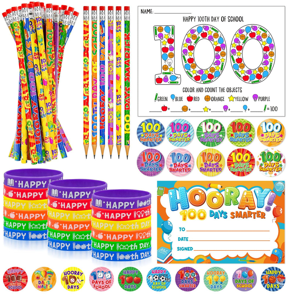 Cinrobiye 100 Days Awards Set package, a complete classroom rewards kit for celebrations.